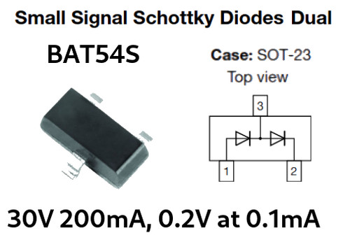 10x bat54s diodi dual - 10x, schottky